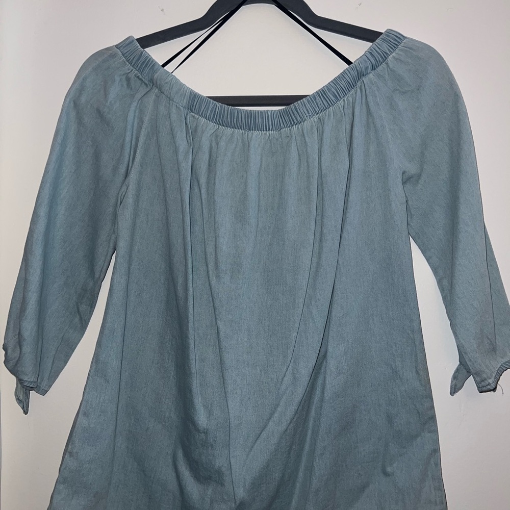 Off-Shoulder Denim Top